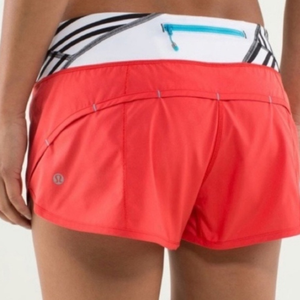 Lululemon Speed Up Shorts Love Red/ Quilt Summer 8